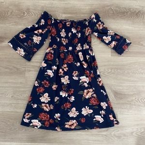 Floral Off-the-Shoulder Dress